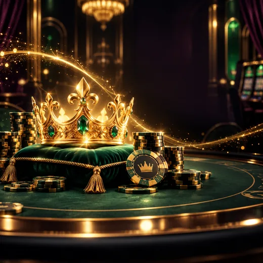Gold crown and bonus chips